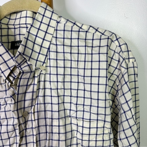 Mens Bally Plaid Dress Shirt sz 42/16.5 - Picture 2 of 4